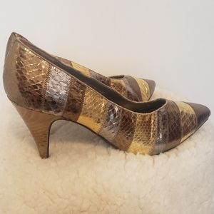 VINTAGE Authentic Snakeskin Heels